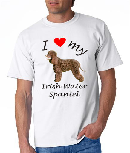Dogs - Irish Water Spaniel Picture on a Mens Shirt